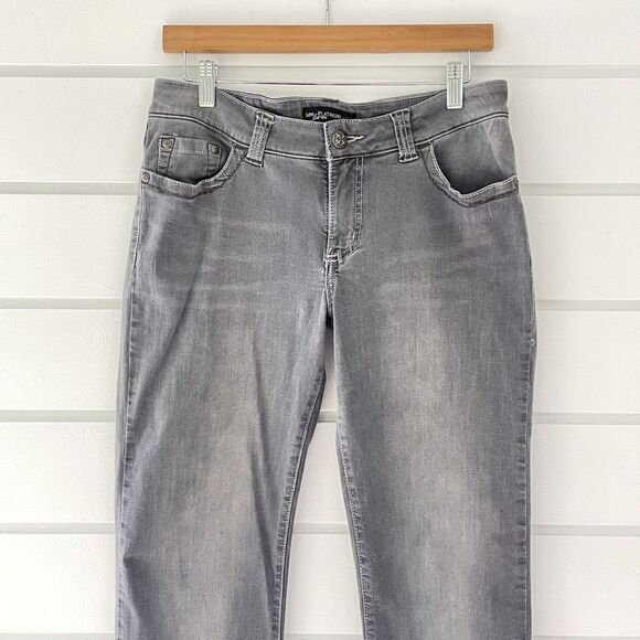 Lee Platinum Label Women's Grey Mid Rise Straight Leg Stretch Jeans Size 10 - Picture 4 of 9